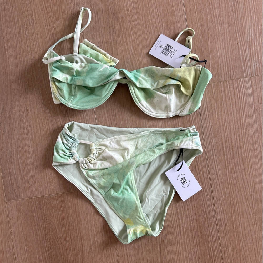 Revel Rey Mint and Lemon Bikini Set